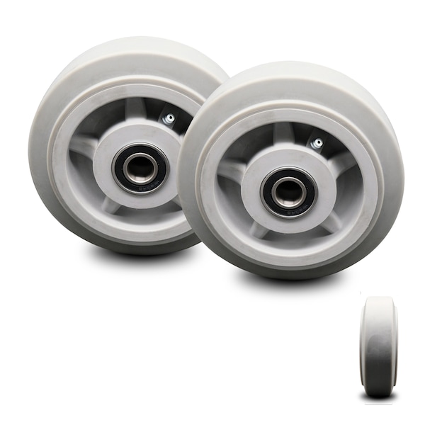 Service Caster SCC- 6 TPR Wheel - Replacement for Haul Master Appliance Truck 9913304, 2PK SCC-TPRBF620-5/8-HL2.1875-2 - main